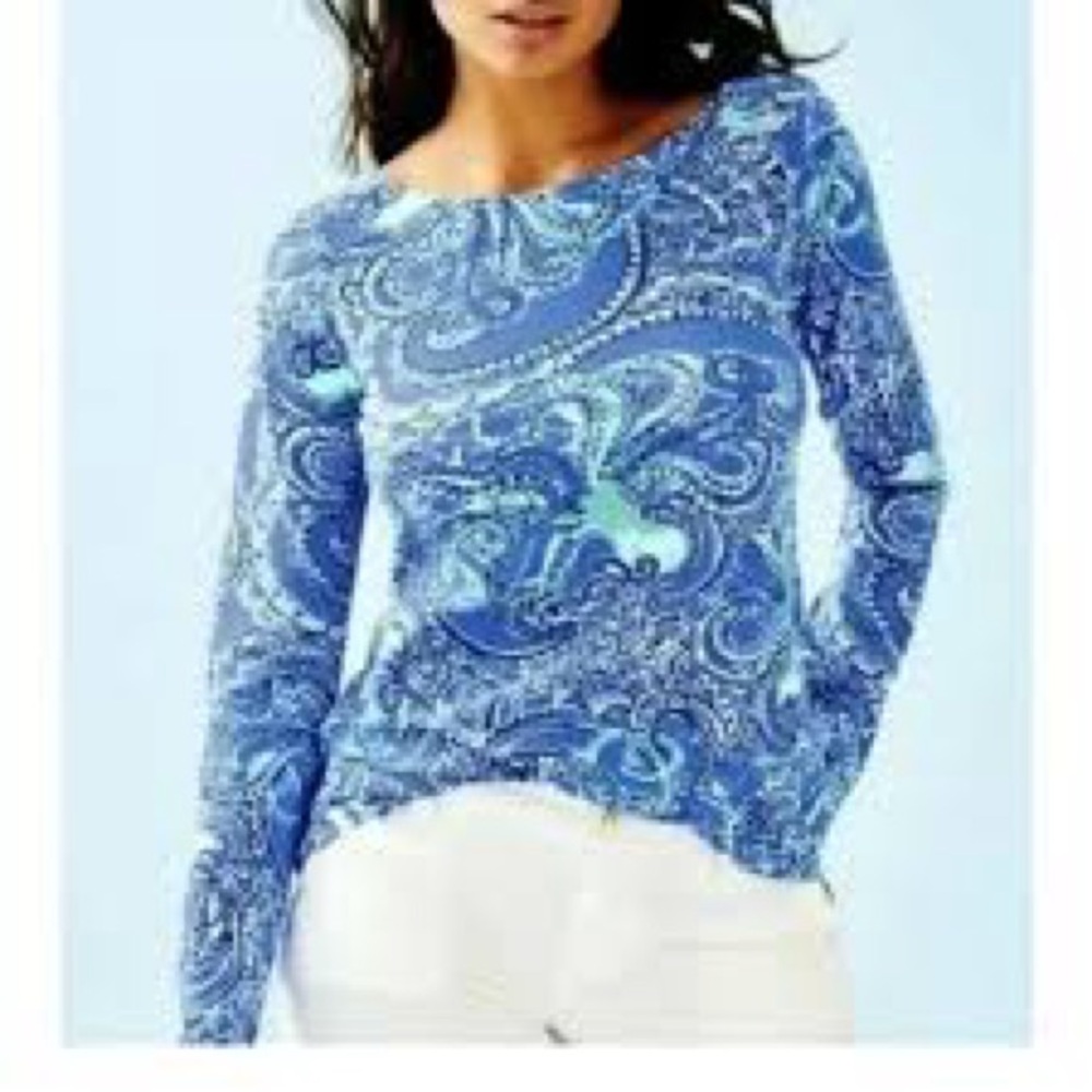 Lilly Pulitzer Shades Of Blue Top, XS